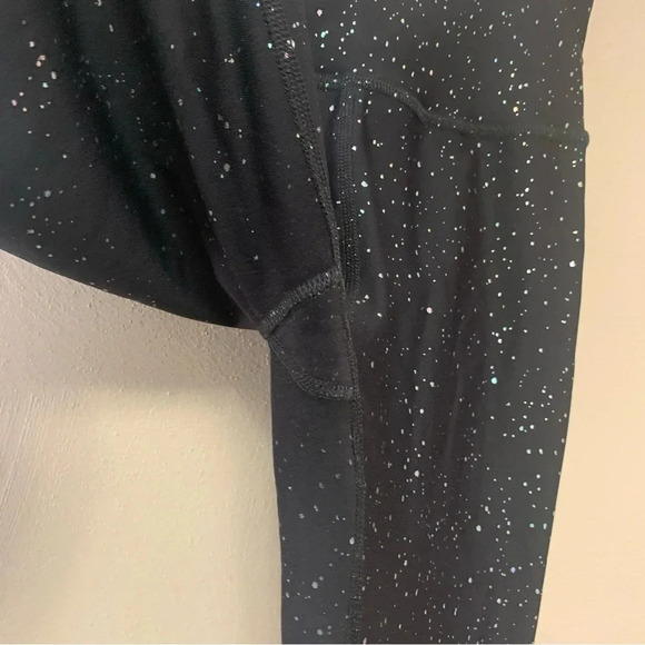 Beyond Yoga High Waisted Alloy Ombre Midi Legging Black Iridescent Speckle Large - Picture 5 of 15